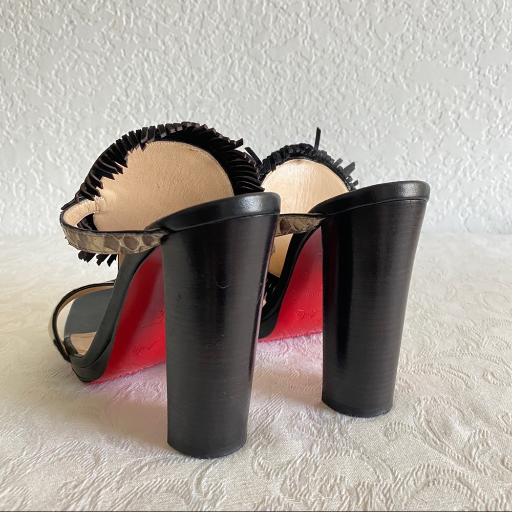 Christian louboutin Python Kimpa Mask Cuff Python Slide Sandals - Picture 6 of 9